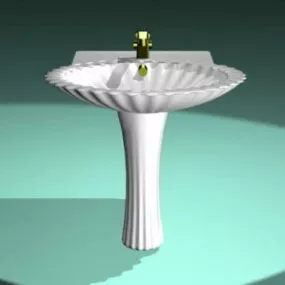 Flower Wash Basin 3d model