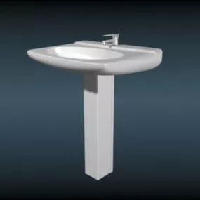 Ceramic Pedestal Basin 3d model