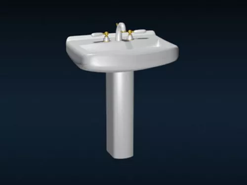 Ceramic Pedestal Wash Basin 3d model Ceramic Pedestal Wash Basin 3d model