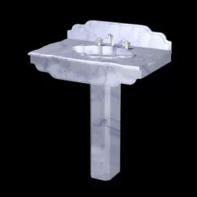 Marble Pedestal Washbowl 3d model