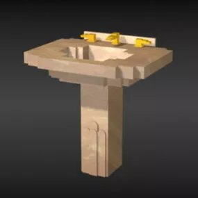 Bathroom Stone Sink Basin 3d model