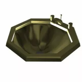 Brass Basin Sink 3d model