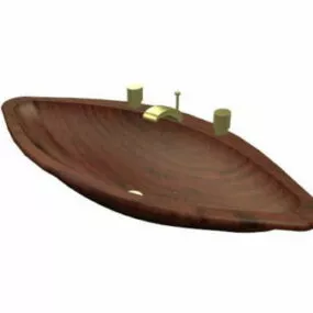Wooden Washbowl 3d model