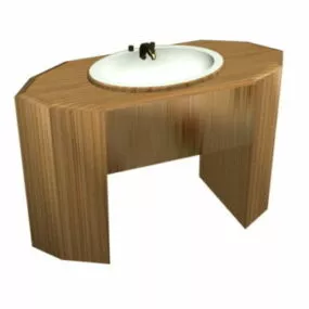 Wood Bathroom Vanity 3d model