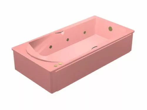 White Bathtub Sanitary For Bathroom 3d model