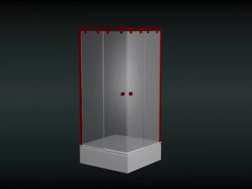 Office Desk Cubicle Space 3d model