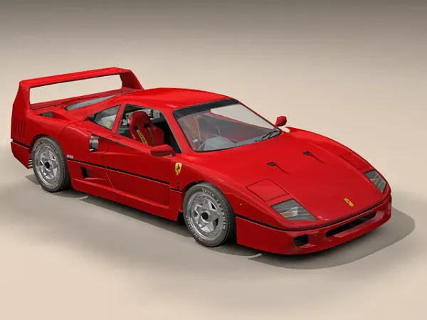Ferrari F40 Sports Car 3d model Ferrari F40 Sports Car 3d model