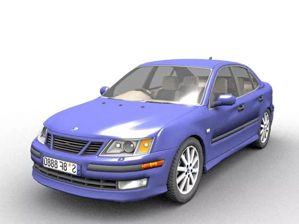 Saab 9-3 Sedan Car 3d model Saab 9-3 Sedan Car 3d model