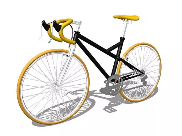 Girls Character On Double Bicycle 3d model