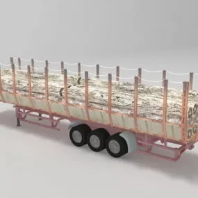 Forestry Trailer Truck 3d model