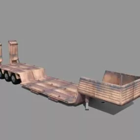 Heavy Equipment Trailer 3d model