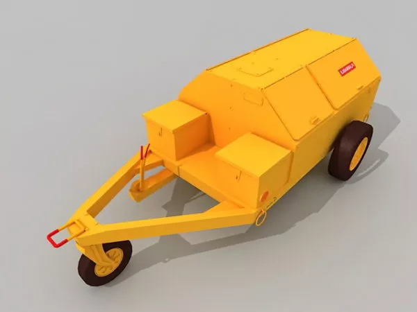 Three Seats Buggy Cart 3d model