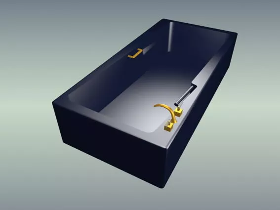 Large Corner Bathtub 3d model