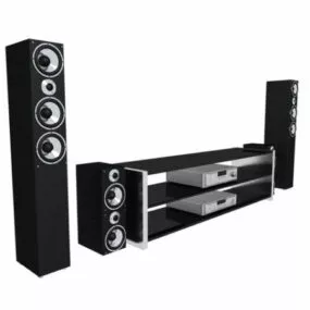 Home Theatre Audio System 3d model