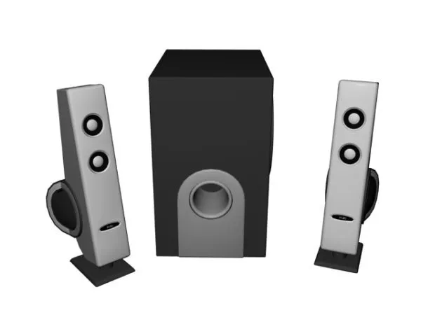Set Of Desk Speakers 3d model Set Of Desk Speakers 3d model