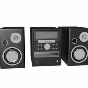 Desktop Audio System 3d model