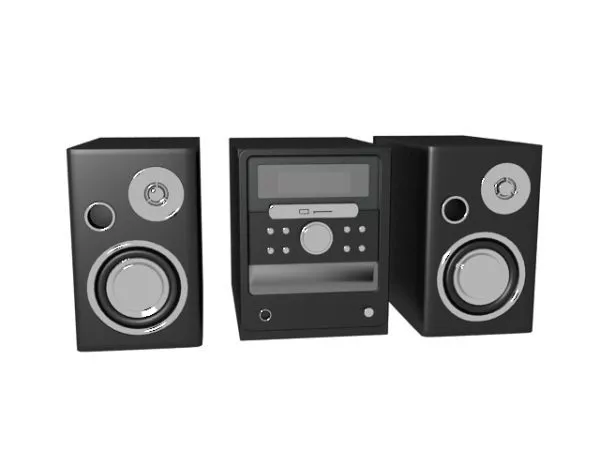 Desktop Audio System 3d model Desktop Audio System 3d model