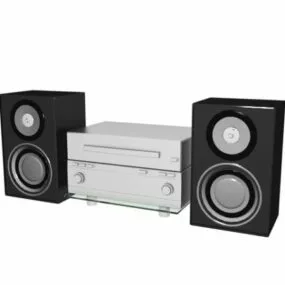 Audio Speaker And Amplifier 3d model