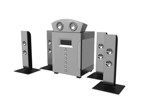 Desktop Surround Speakers 3d model Desktop Surround Speakers 3d model