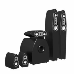 Home Theatre Surround Sound System 3d model