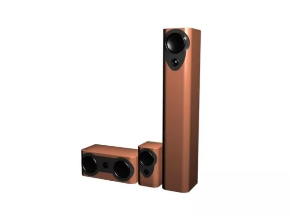 Audio Speaker With Glass Stand 3d model