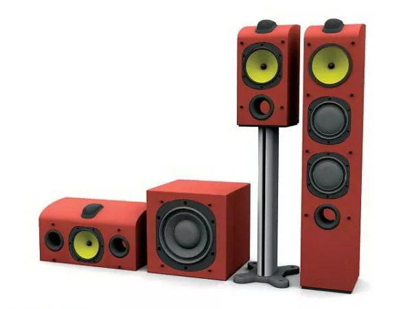 Desktop Speakers Three Unit 3d model