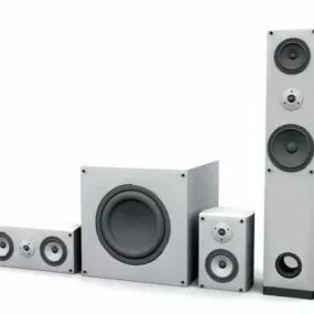 White Speaker System 3d model