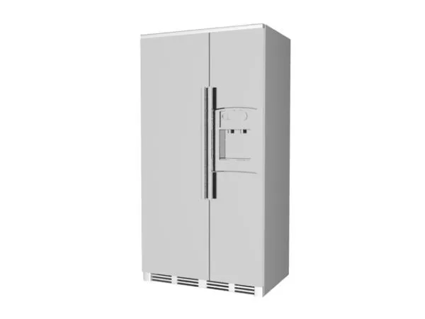 Fridge With Ice Dispenser 3d model Fridge With Ice Dispenser 3d model