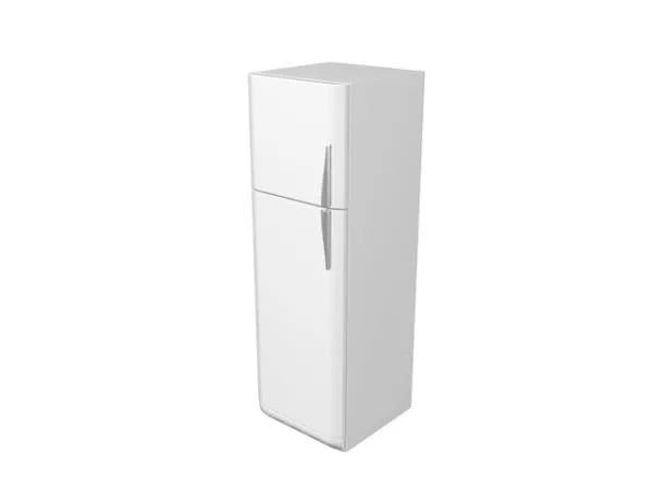 White Metallic Refrigerator 3d model White Metallic Refrigerator 3d model