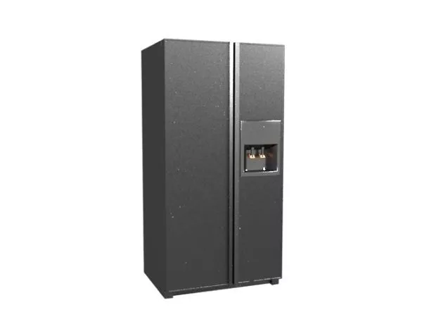 Grey Refrigerator Freezer With Quick Ice 3d model