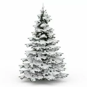 Snowy Pine Tree 3d model