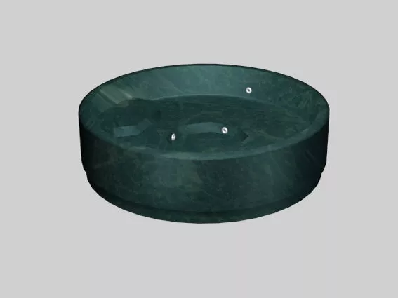 Square Bathtub Jacuzzi Style 3d model
