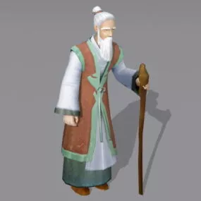 Rural Old Man 3d model