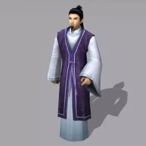Ancient Scholar Young Man 3d model