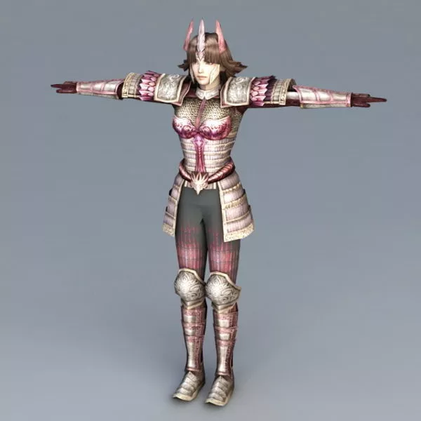 Japanese Samurai Girl 3d model Japanese Samurai Girl 3d model
