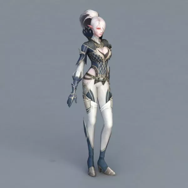 Female Elf Mage 3d model Female Elf Mage 3d model
