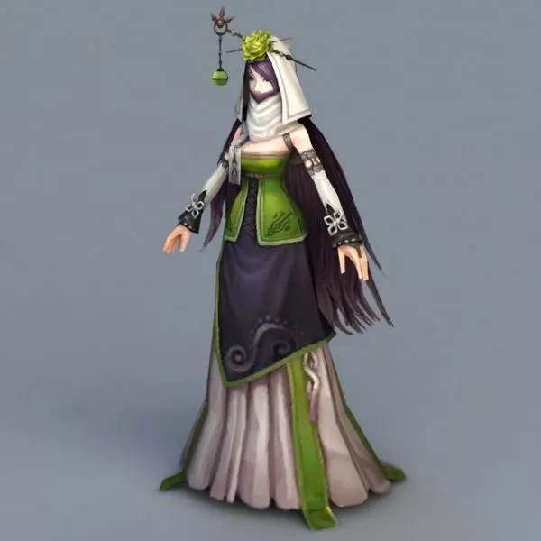 Medieval Girl Character 3d model