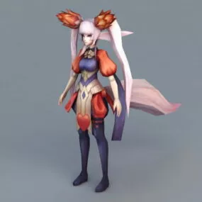 Anime Fox Girl 3d model