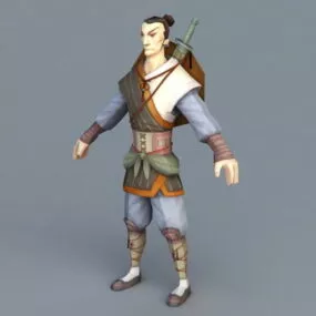 Cartoon Swordsman 3d model