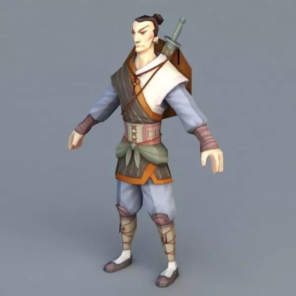 Cartoon Swordsman 3d model Cartoon Swordsman 3d model