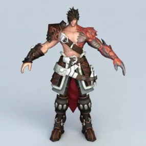 Black Dragon Warrior Animated And Rigged 3d model