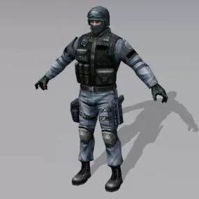 German Gsg 9 Operator 3d model