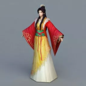 Tang Dynasty Woman 3d model