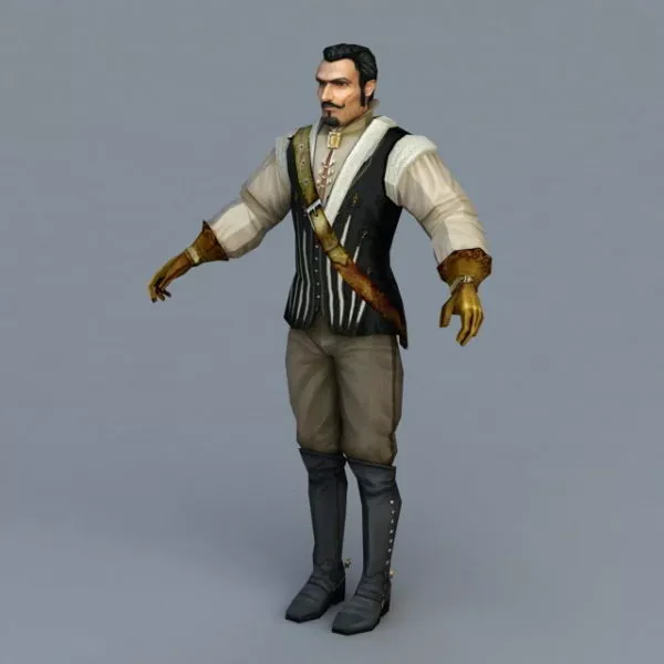 Early Colonial Man 3d model Early Colonial Man 3d model