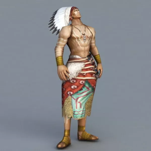 Native American Indian Chief Free 3d Model - .Max - Open3dModel