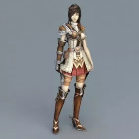 Female Knight Character 3d model