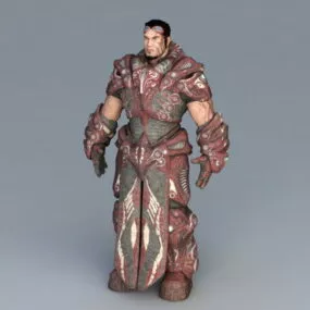 Futuristic Male Warrior 3d model