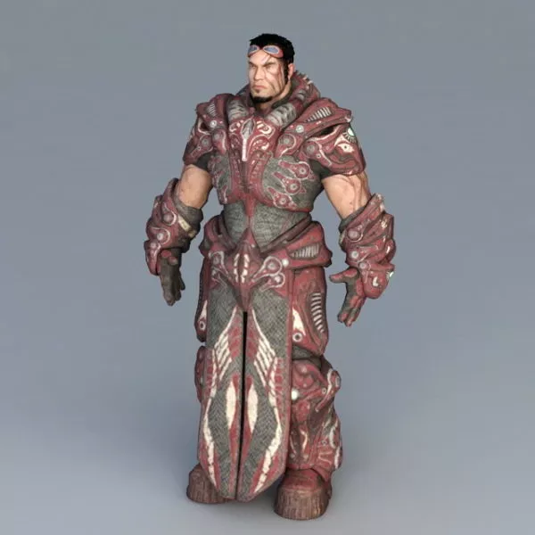 Futuristic Male Warrior 3d model Futuristic Male Warrior 3d model