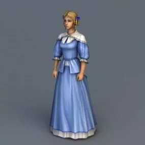 Young Medieval Maiden 3d model