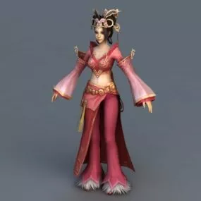 Medieval Chinese Noble Lady 3d model